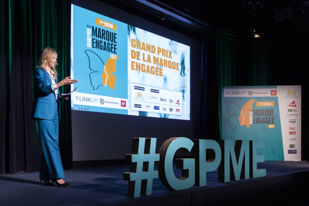 Grand prix de la marque engagée présenté par Ophélie Meunier en partenariat avec Produrable et Linkup